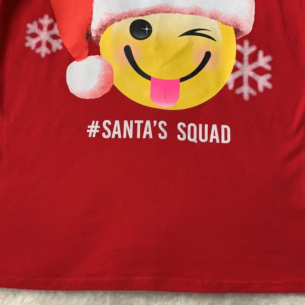 Children’s Place Santa Holiday Red Top 10/12 EUC